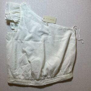 Ramy Brook Domini White one shoulder blouse Medium NWT